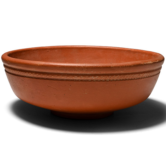 Roman Redware Bowl with External Decoration