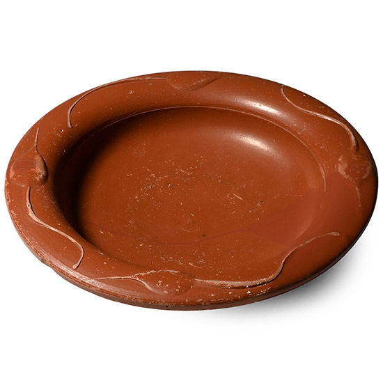 The Reculver Roman Samian Ware Dish with Trailing Leaf Motifs