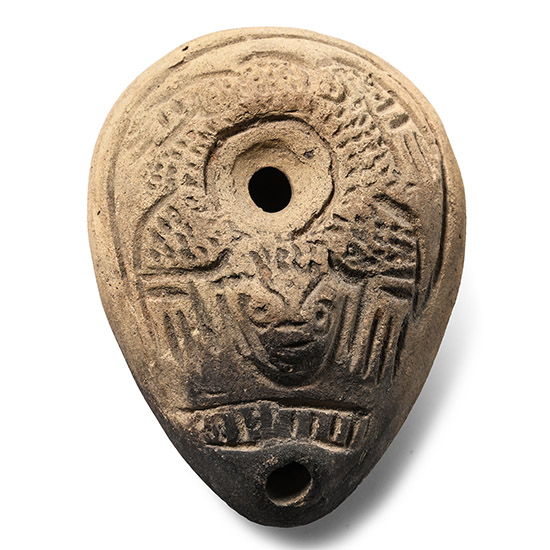 Romano-Egyptian Terracotta Frog Oil Lamp