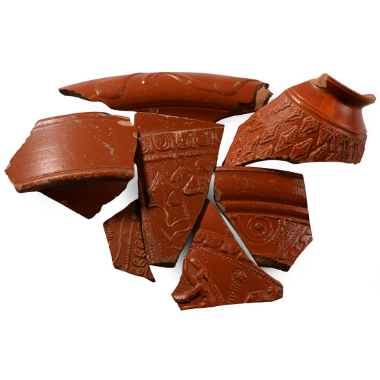 Verulamium Roman Redware Bowl Fragment Group