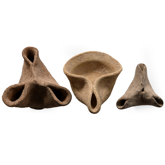 Holy Land Terracotta Pinched Rim Oil Lamp Group