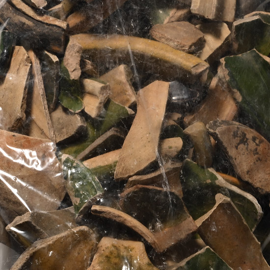 Post Medieval Green-Glazed Pottery Sherd Collection