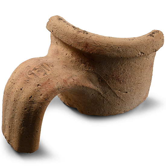 Romano-Egyptian Terracotta Amphora Handle with Stamp of Hermeros