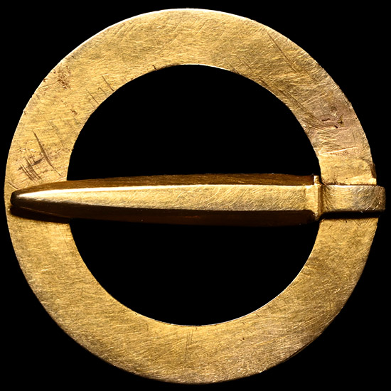 Large Medieval Solid Gold Annular Brooch