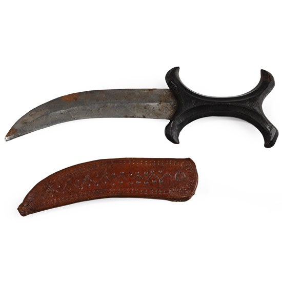 Beja or Hadendoa Curved Dagger with Sheath