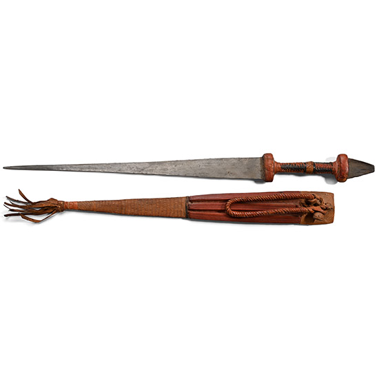 African Hausa Long Tebu Style Dagger and Sheath