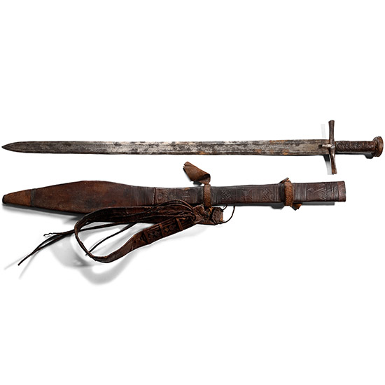 Sudanese Kaskara Sword with Scabbard