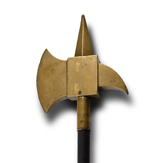 Brass Ceremonial Halberd Polearm