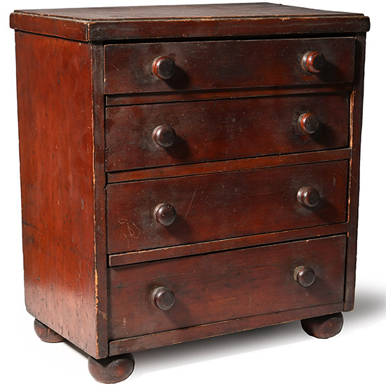Collectors Small Wooden Cabinet of Drawers