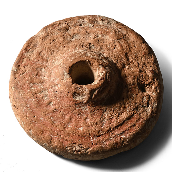 Mesopotamian Terracotta Model Cart Wheel
