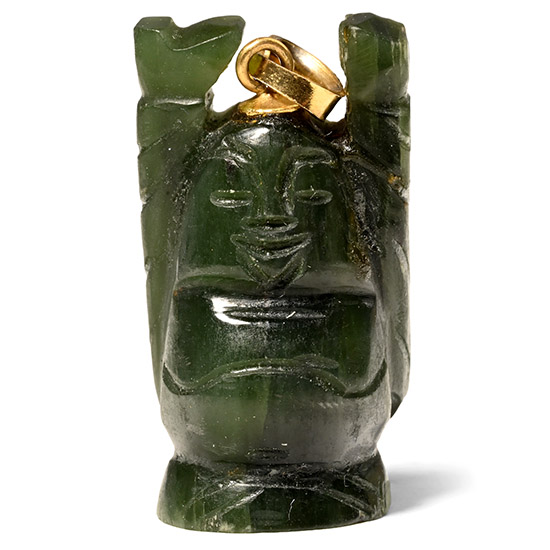 Chinese Green Stone Putai Pendant