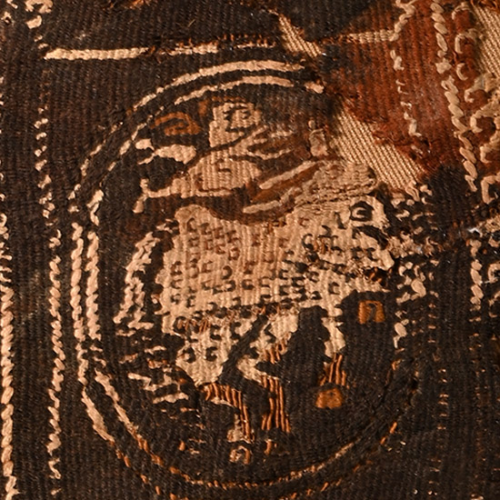 Egyptian Mounted Coptic Tunic Textile Fragment of a Tablion with Animals