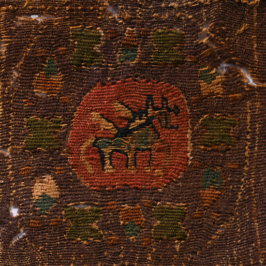 Egyptian Coptic Textile Fragment of a Tunic Tablion with Pegasus