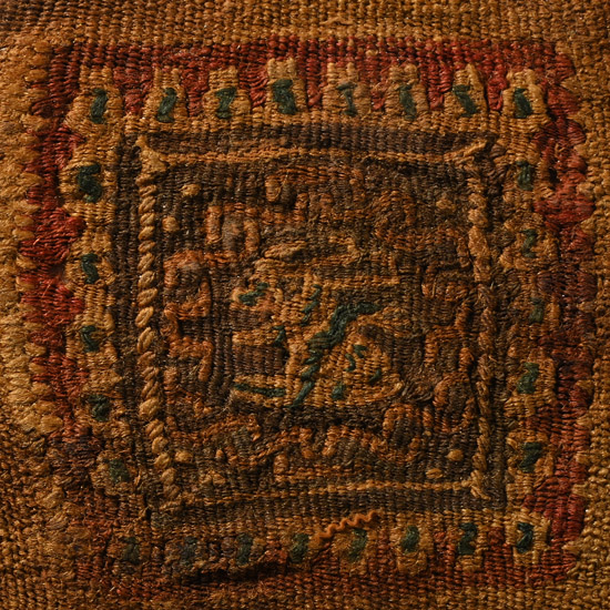 Egyptian Coptic Textile Fragment of a Tunic Tablion with Hare