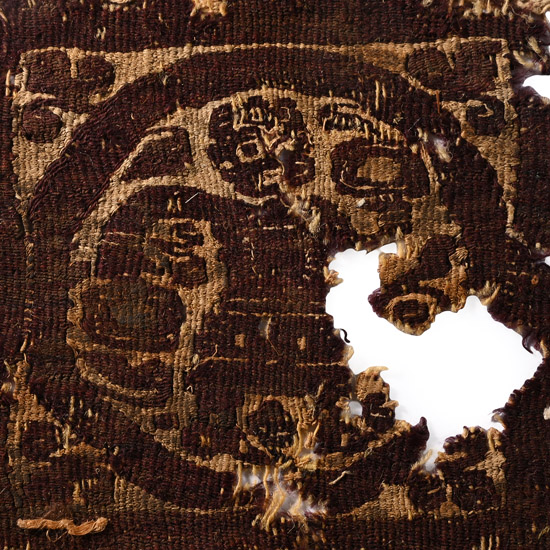 Egyptian Coptic Tunic Tablion Textile Fragment with Image of a Servant