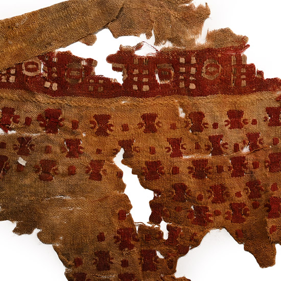 Egyptian Coptic Wall Tapestry Textile Fragment with Geometric Ornament