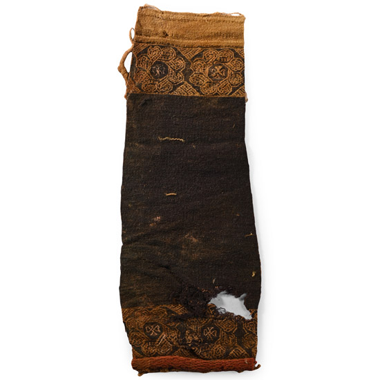 Egyptian Coptic Tunic Textile Fragment with Segmenta Decorated with Crosses