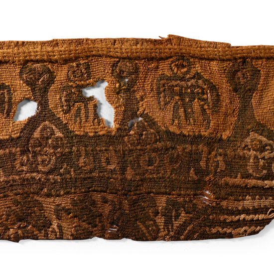 Egyptian Coptic Tunic Textile Fragment of a Segmentum with Eagles and Other Birds