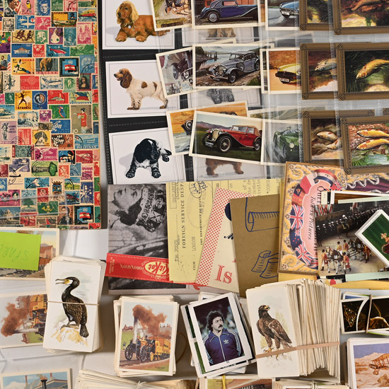 Large Quantity of British Cigarette Cards in Part Sets, Unused Plastic Leaves and a Stamp Album