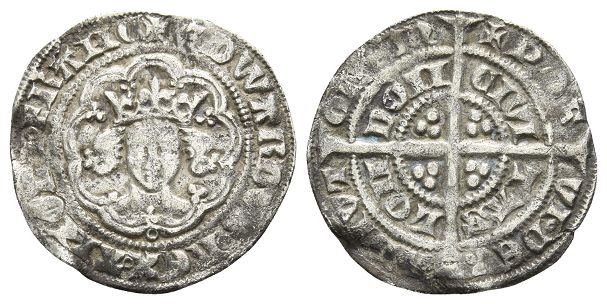 England. Plantagenet, Edward III AR Halfgroat.