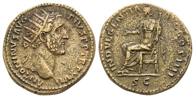 Antoninus Pius AE Dupondius.