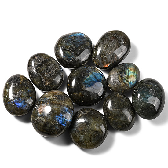 Large Labradorite Polished Pebble Collection