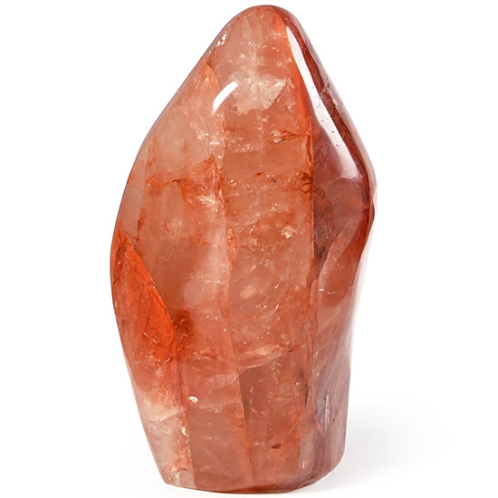 Polished Freeform Display of Crimson Healer Quartz with Hematite