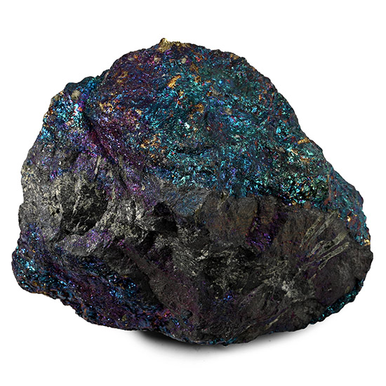 Large Chalcopyrite Iredescent Blue and Purple Crystal Display Specimen