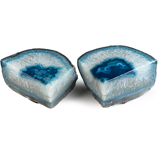 Giant Agate Mineral Bookends