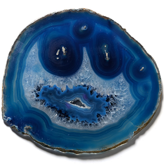 Blue Cookie Monster Agate Slice