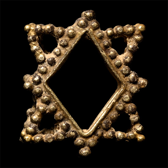 Western Asiatic Gold Star-Shaped Necklace Element