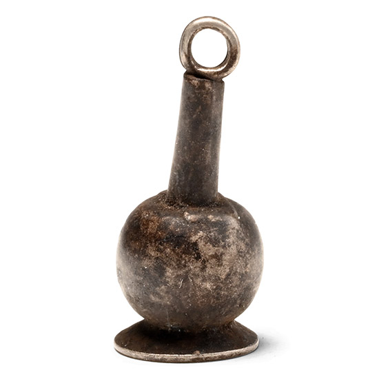 Egyptian Silver Poppy Amulet