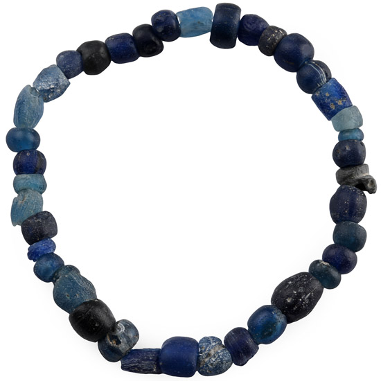 Roman Dark Blue Glass Bead Bracelet
