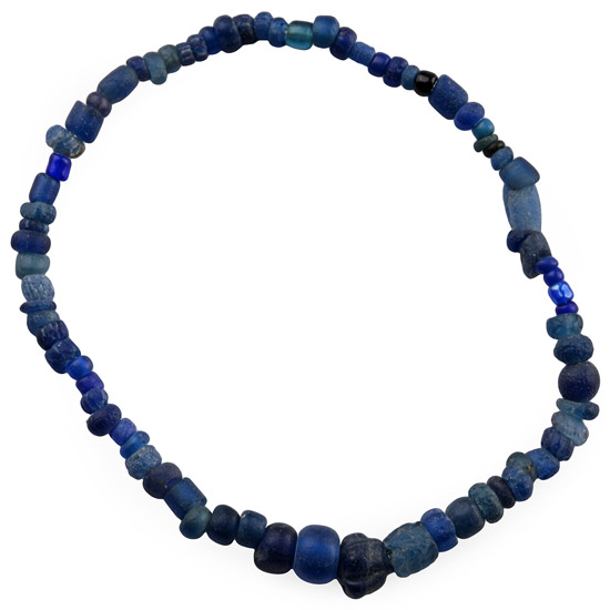 Roman Dark Blue Glass Bead Bracelet