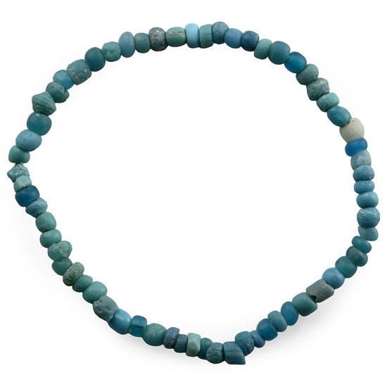 Roman Light Blue Glass Bead Bracelet