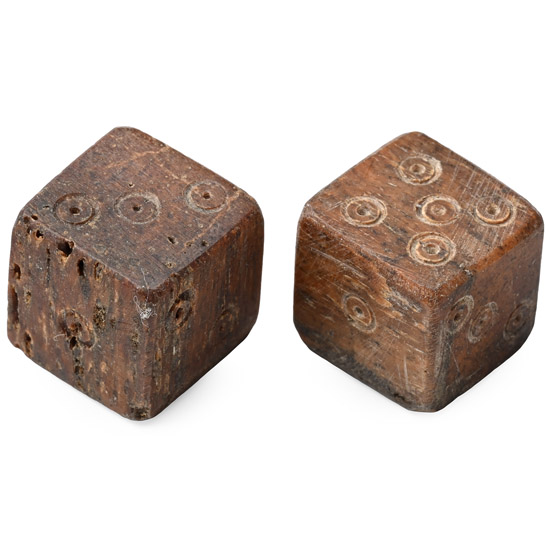Roman Bone Gaming Dice Pair