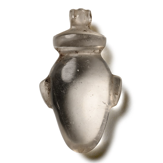 Egyptian Rock Crystal Heart Amulet