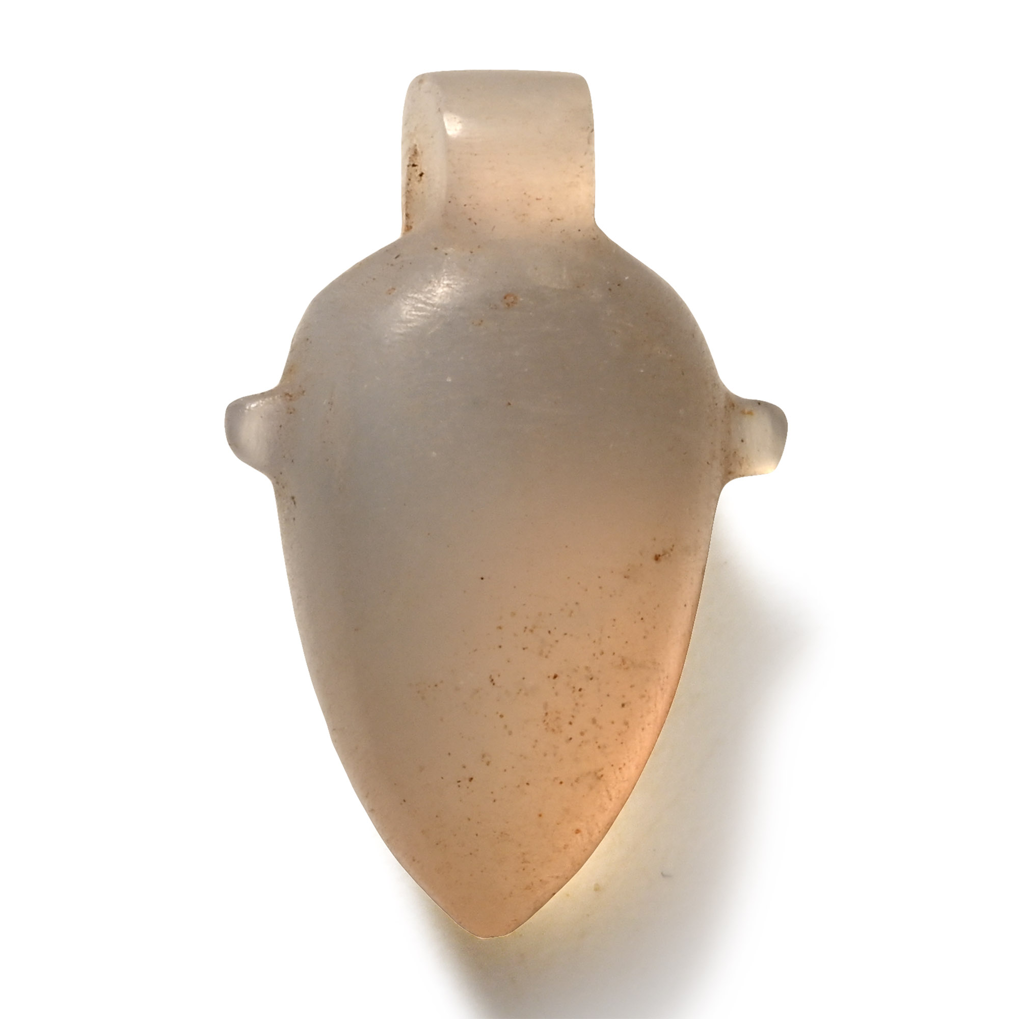 Egyptian Chalcedony Heart Amulet