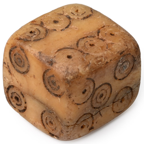 Roman Bone Gaming Die