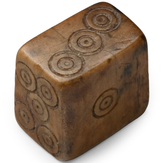 Roman Bone Gaming Die