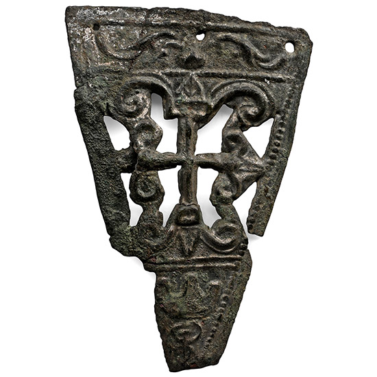 Roman Tinned Bronze Mainz-Type Gladius Sword Chape