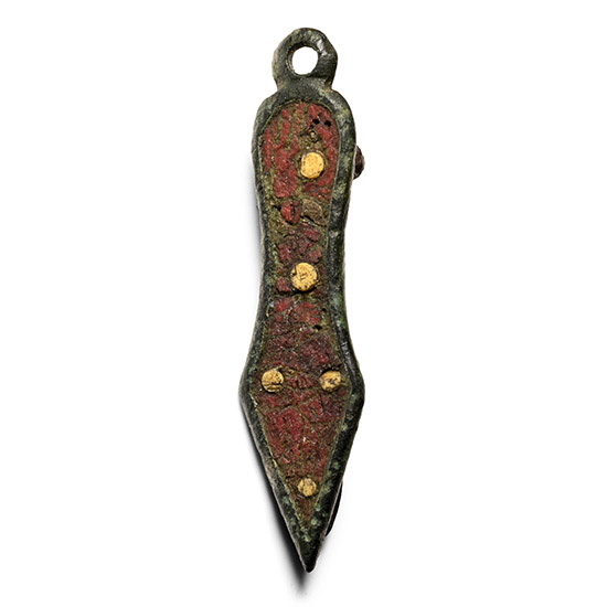 Roman Enamelled Bronze Sandal Brooch