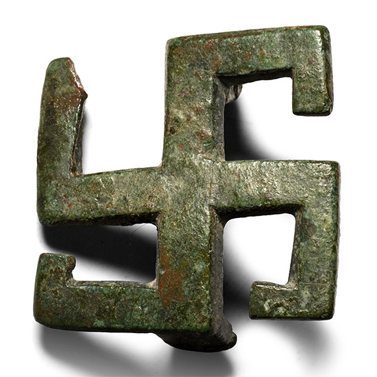 Roman Bronze Fylfot Brooch