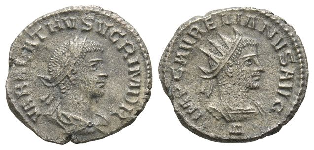 Aurelian, with Vabalathus BI Antoninianus.