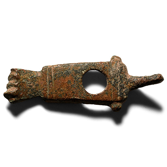 Roman Bronze Phallic and Fist Dagger Quillon