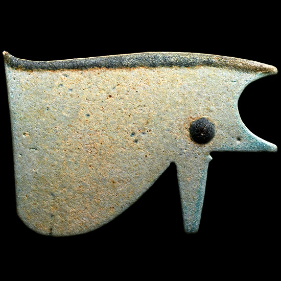 Large Egyptian Faience Eye of Horus Amulet