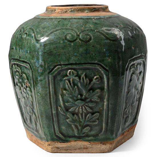 Chinese Green Glazed Ginger Jar