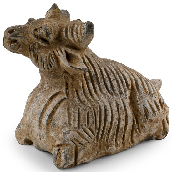 Chinese Yuan Mongolian Terracotta Ox Figurine