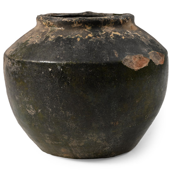 Chinese Ming Green Glazed Jar