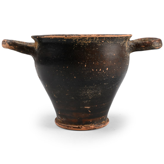 Greek Black Glazed Skyphos